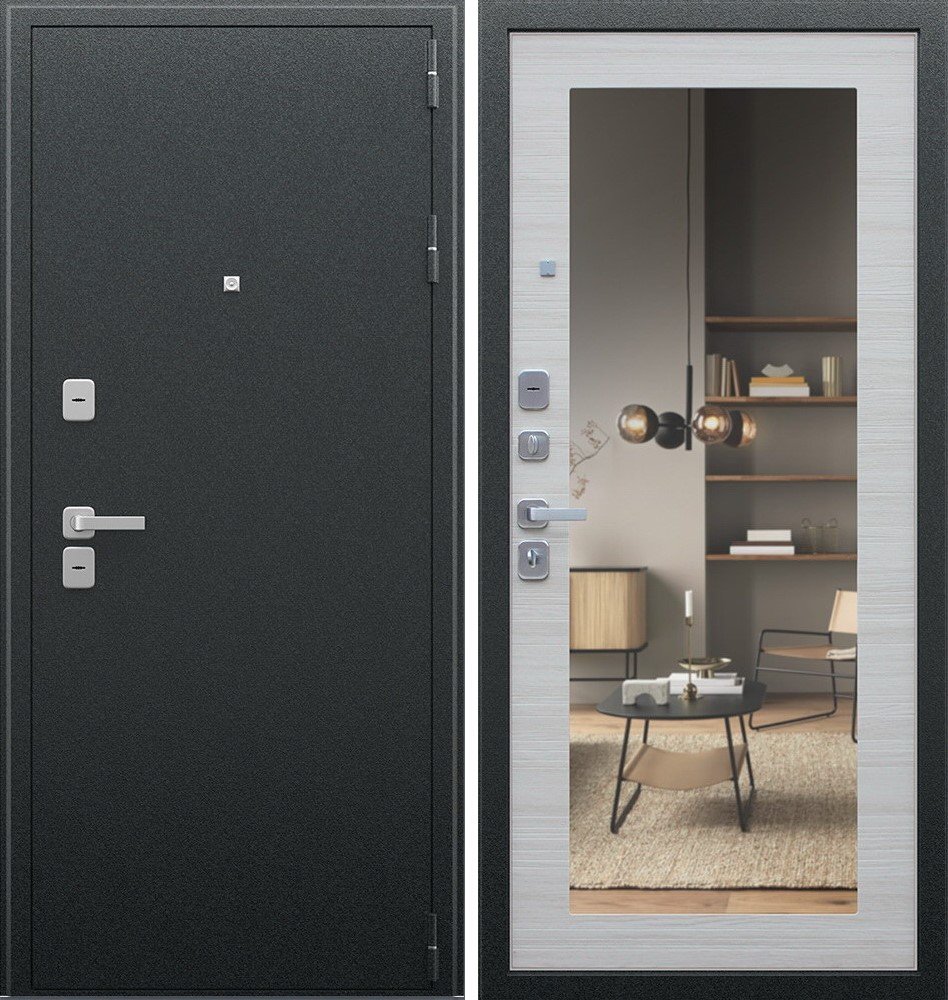 Дверь Next 1 с зеркалом Акация светлая поперечная DIS006686