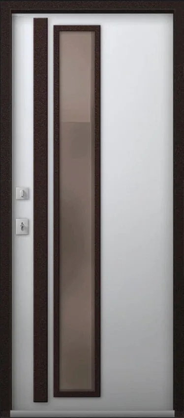 Товар Дверь Термо-14 Шоколад муар - Кашемир белый DIS007478