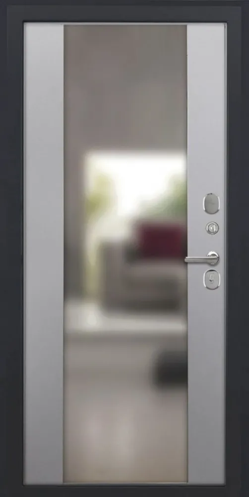 Товар Дверь ДвериПРО Модель Л-48 Алиса (16мм, ПВХ Софт грей, зеркало) DPRO222026