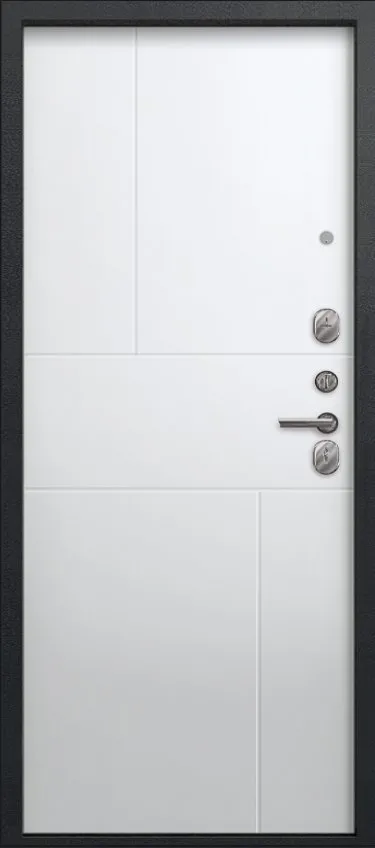 Товар Дверь А-11 Черный муар, Кашемир графит - Кашемир белый DIS007460